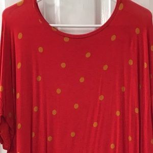 Adorable Red IRMA with Orange Dots